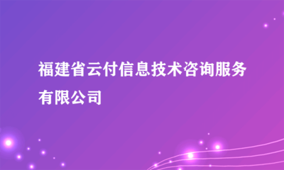 数字化浪潮下的信息赋能者 福建省云付信息技术咨询服务有限公司的角色与价值